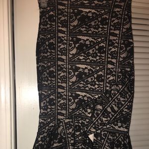 Rampage black lace skirt